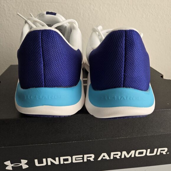 Under ARMOUR Charged Pursuit 3 TECH Men\'s‎ Size 12 White Blue Gym Running Train main image 10